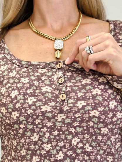 Vintage Charm Floral Top