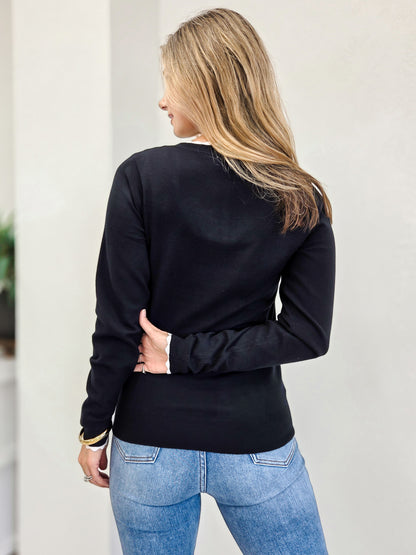 The Perfect Knit Down Sweater With Scalloped Hem Detail