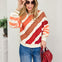 Color Block Textured Stripe Pullover Top