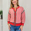 Christmas Striped Cardigan With Front Button Detail