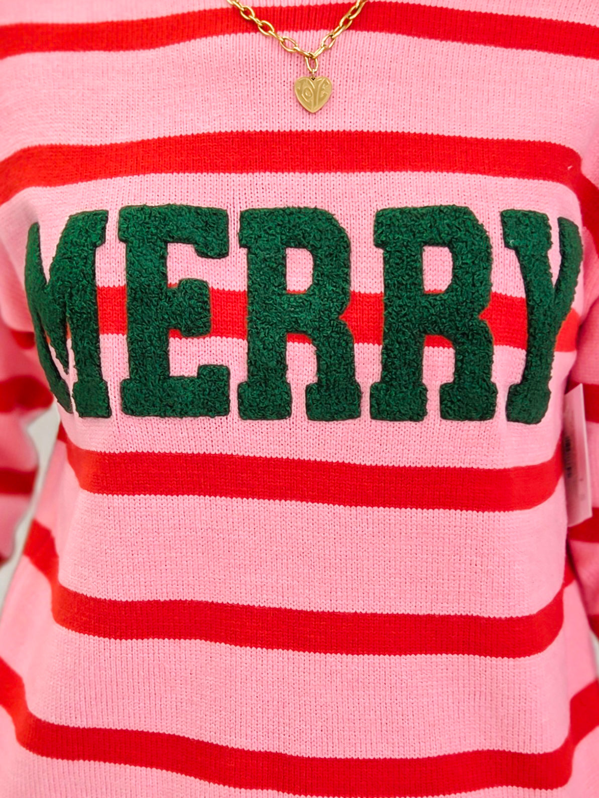 MERRY Holiday Striped Sweater