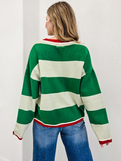 Cozy Christmas Stripe Sweater