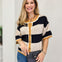 Wide Stripe Loose Fit Cardigan Sweater