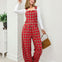 Red Plaid Holiday Overalls