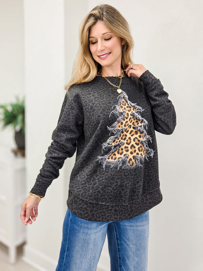 Leopard Inside Out Tree Sweatshirt