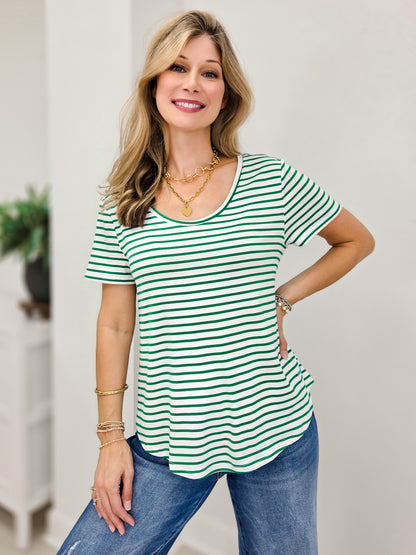 The Dreamy Scoop Neck Short Sleeve Top - Haunted Hues Collection