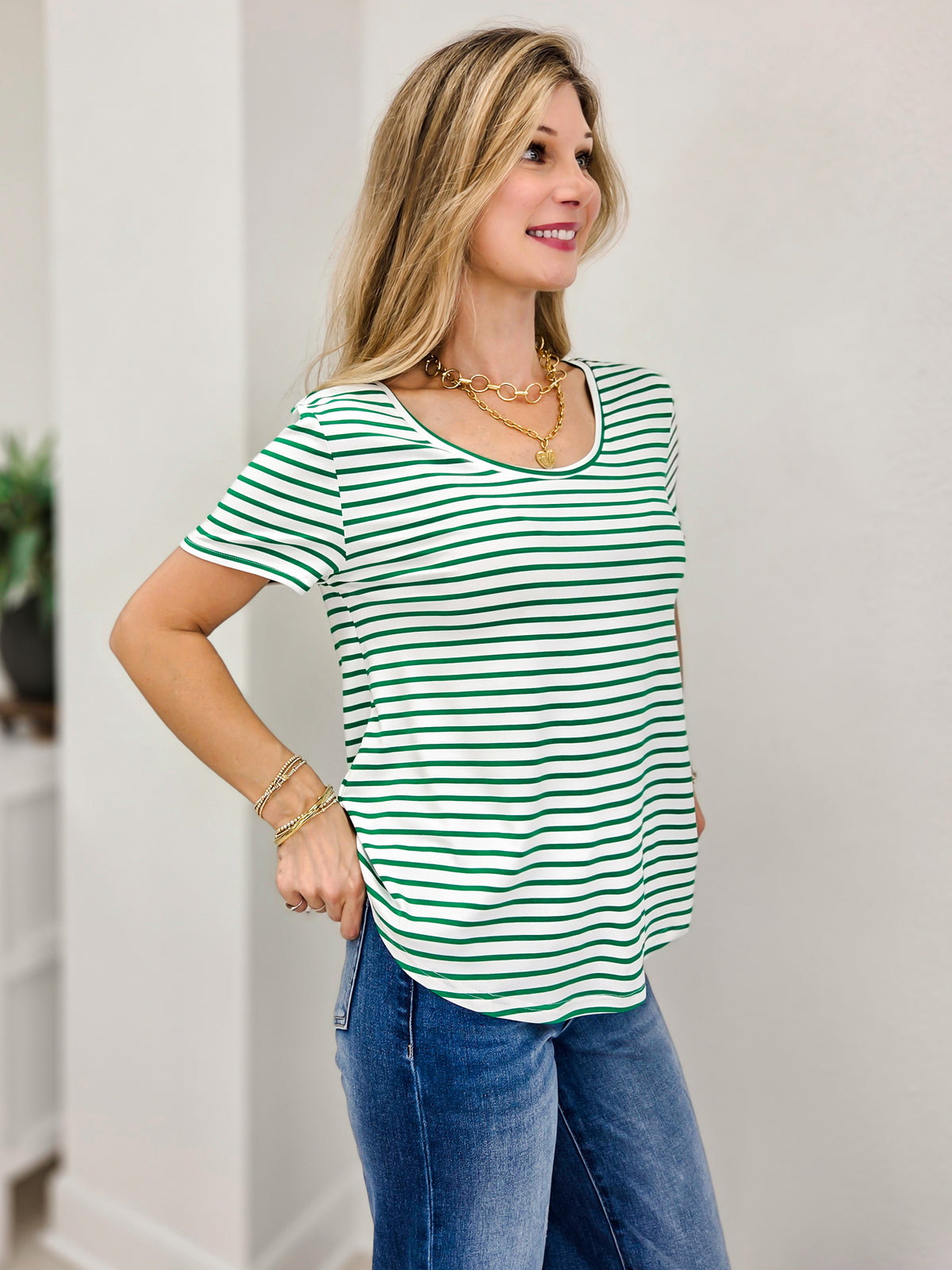 The Dreamy Scoop Neck Short Sleeve Top - Haunted Hues Collection