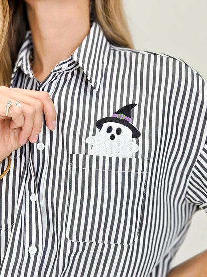 Peek A BOO Button Down Blouse