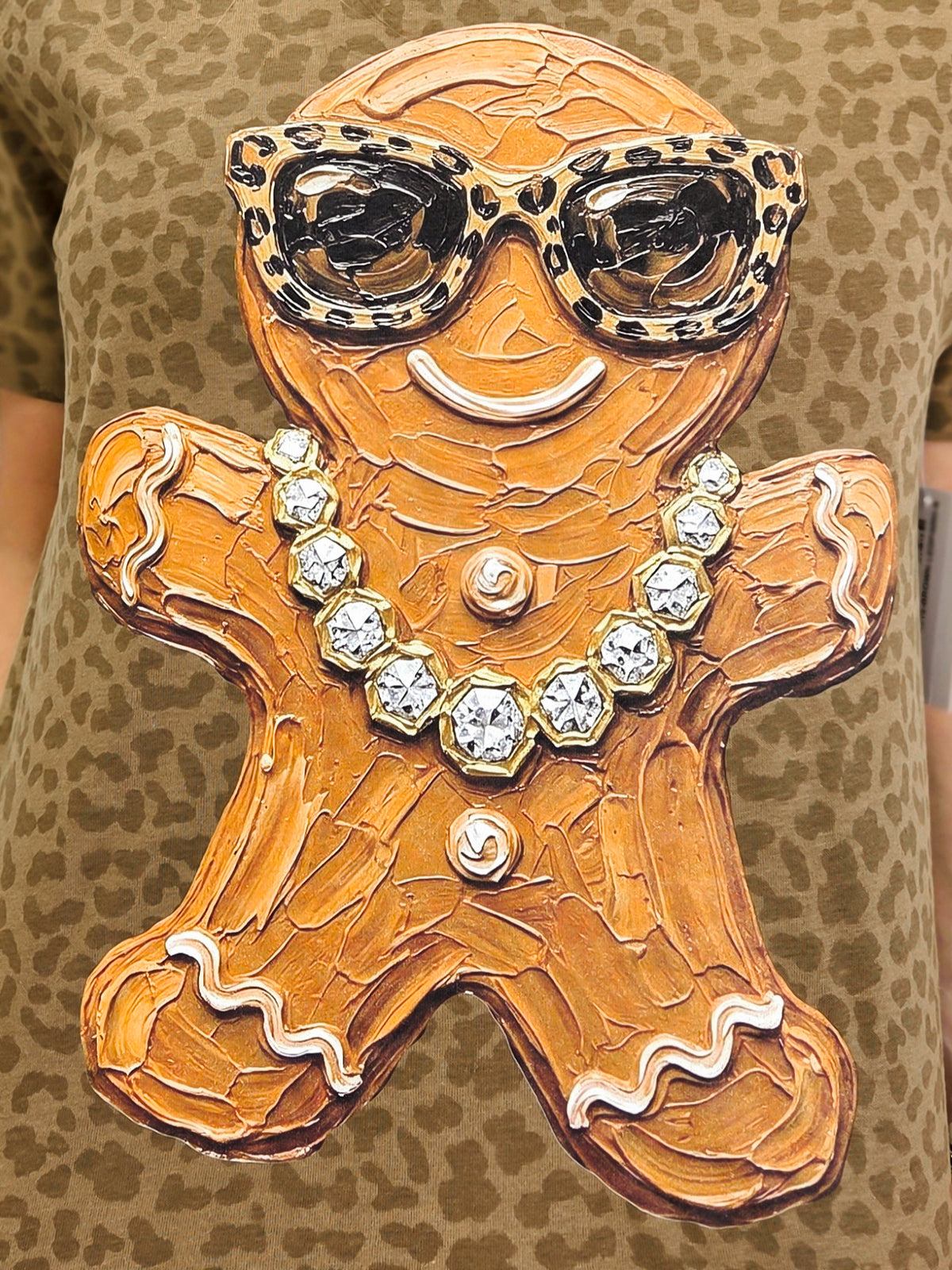 Glamorous Gingerbread Man Graphic Tee
