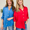 The Everyday Edit Long Sleeve Textured Gauze Button Down Shirt