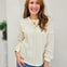 Cozy Daydream Long Sleeve Cable Knit Crewneck Sweater