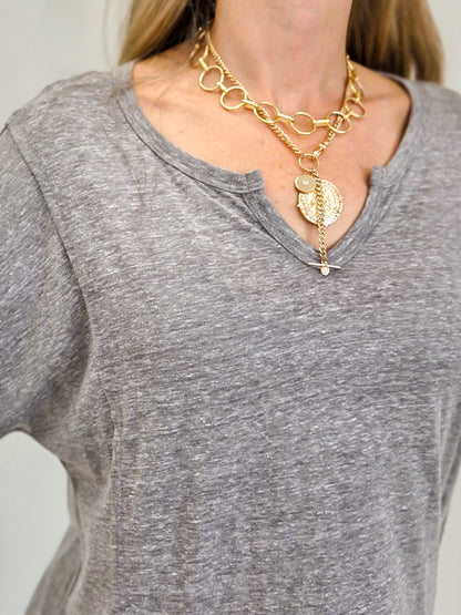 Easy Days Relaxed Fit V-Neck Top