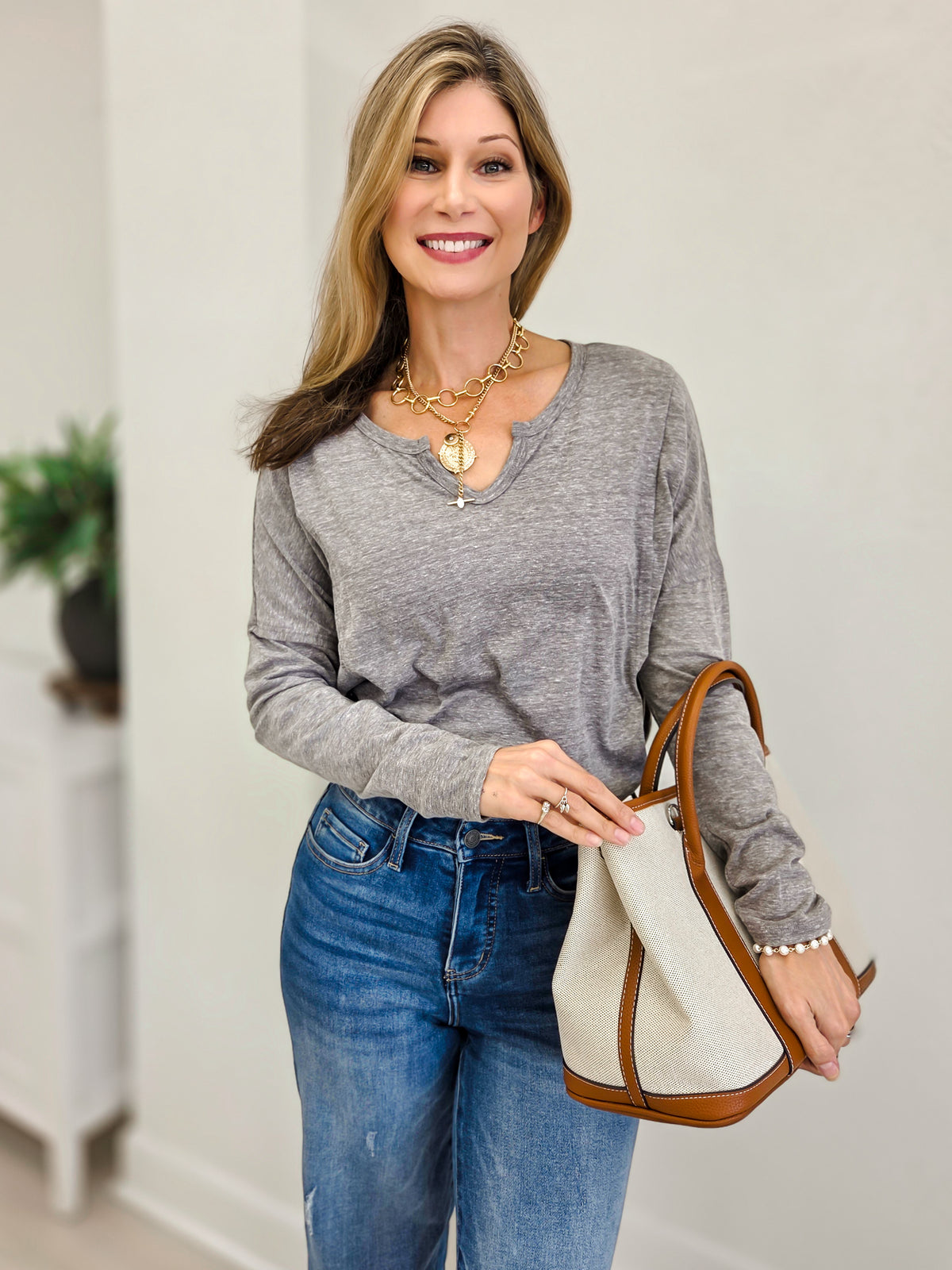 Easy Days Relaxed Fit V-Neck Top