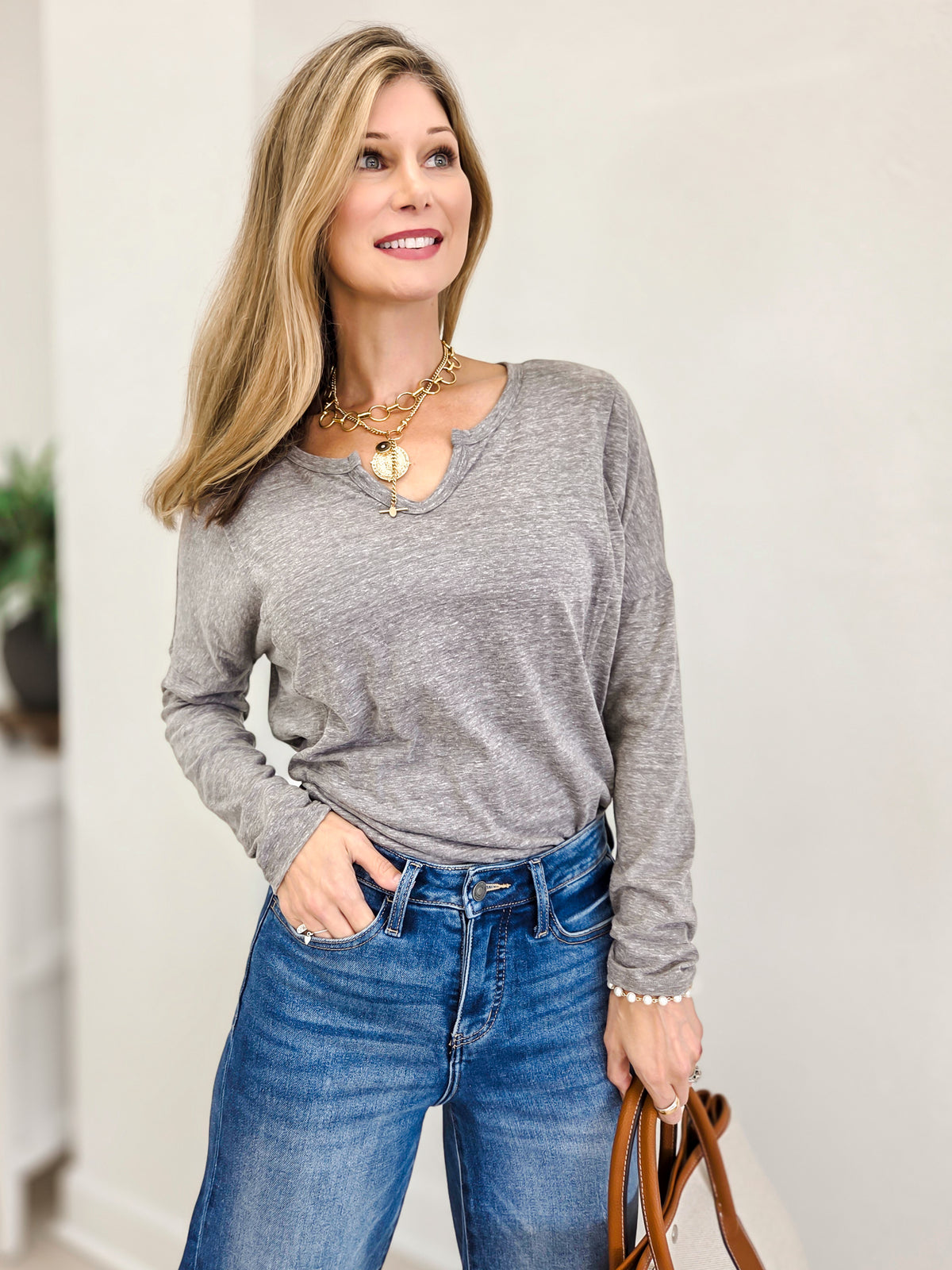 Easy Days Relaxed Fit V-Neck Top