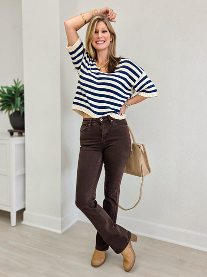 Mica Denim- Clinker High Rise Bootcut Jean