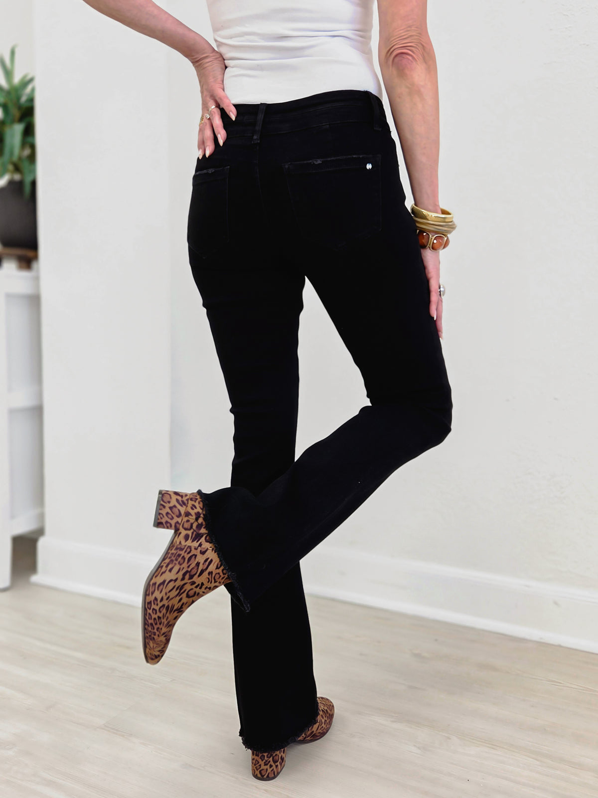 MICA Denim Mid Rise Slim Boot Cut Jeans