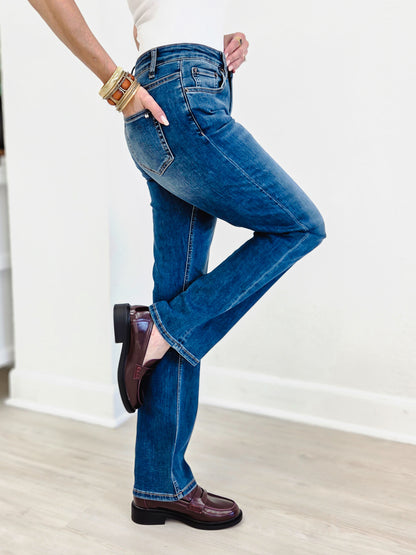 Mica Denim - DoYou Blue High Rise Straight Leg Jean