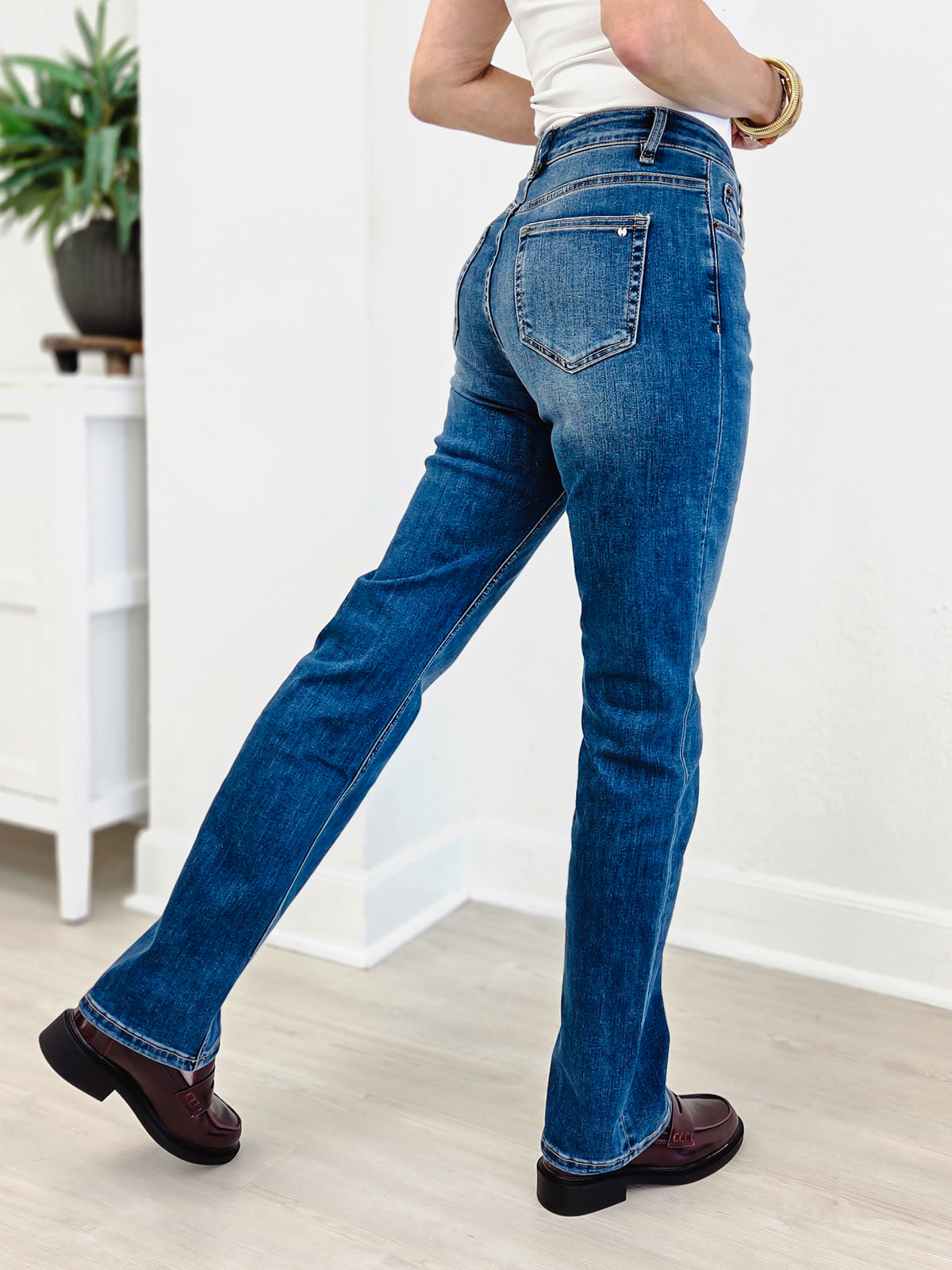Mica Denim - DoYou Blue High Rise Straight Leg Jean