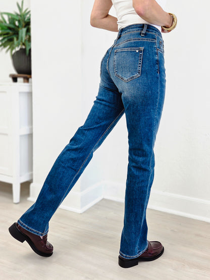 Mica Denim - DoYou Blue High Rise Straight Leg Jean