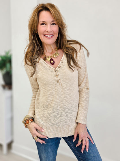 Slub Yarn Light Sweater