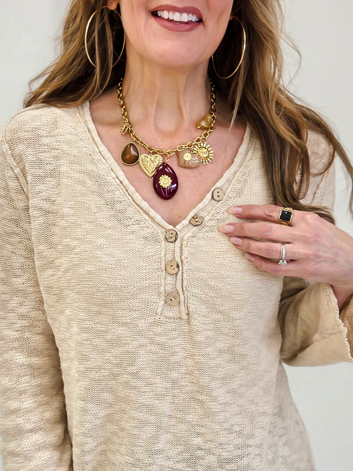 Slub Yarn Light Sweater