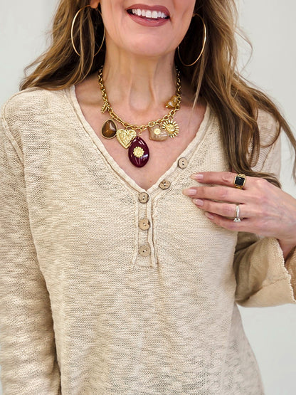 Slub Yarn Light Sweater