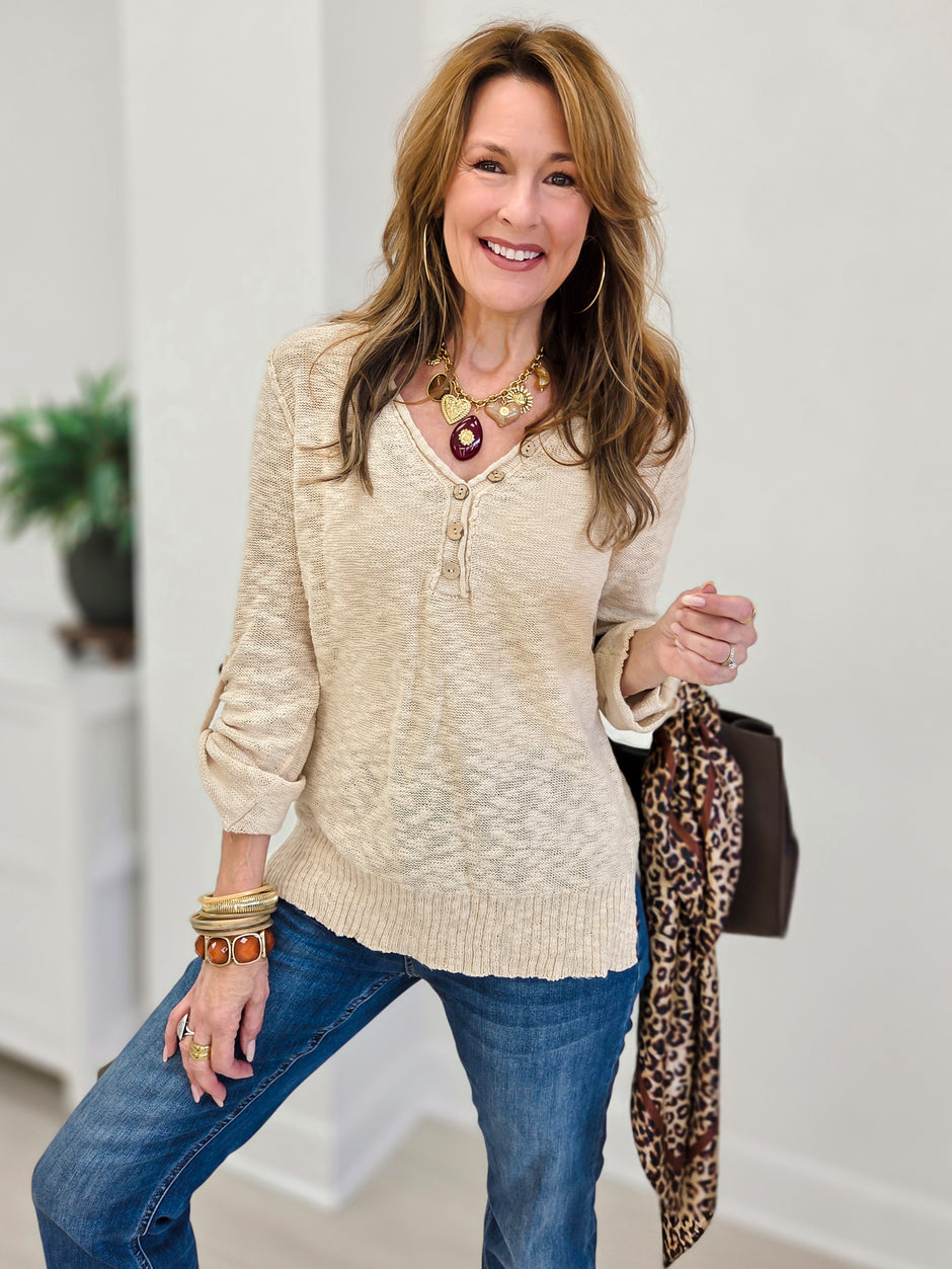 Slub Yarn Light Sweater