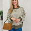 Striped Drop Shoulder Pullover Sweatshirt