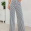 High-Rise Wide-Leg Railroad Stripe Pants