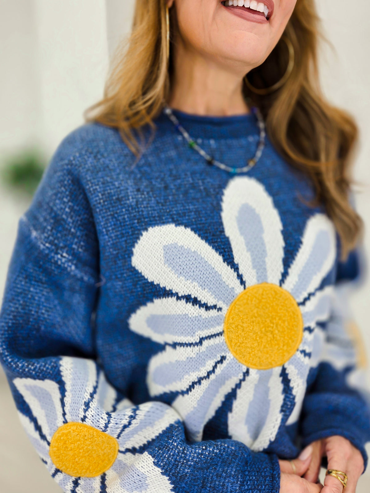 Oversized Daisy Knit Sweater
