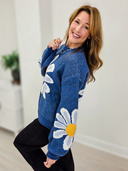 Oversized Daisy Knit Sweater