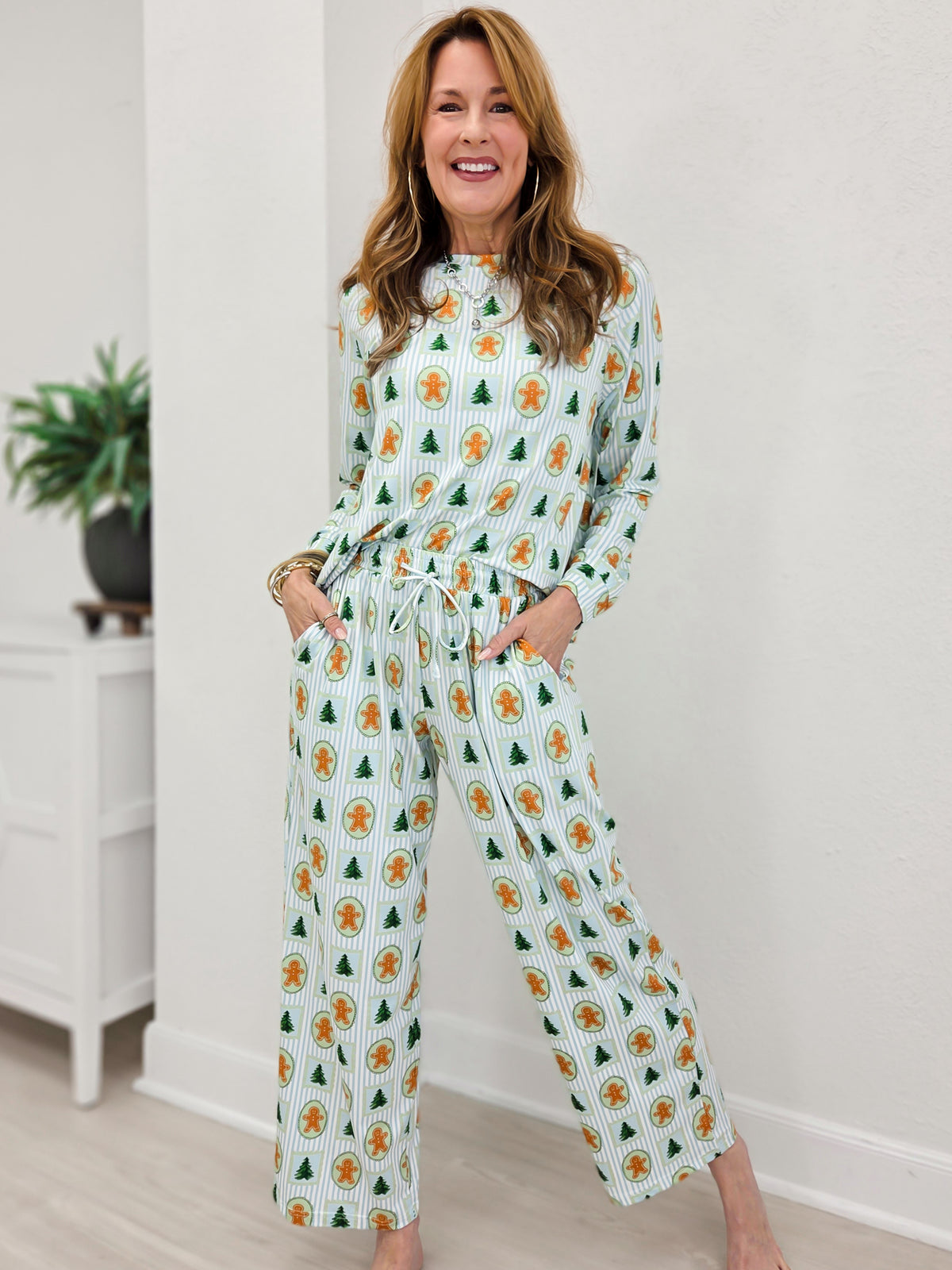 Gingerbread Christmas Pajama Set