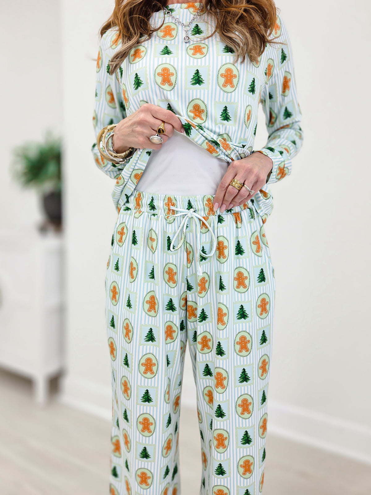 Gingerbread Christmas Pajama Set