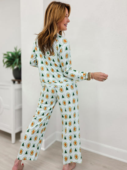 Gingerbread Christmas Pajama Set