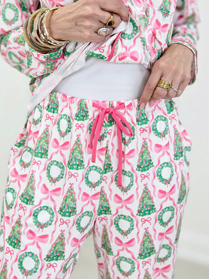 Pink Trees Pajama Set