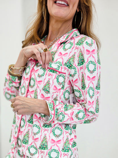 Pink Trees Pajama Set
