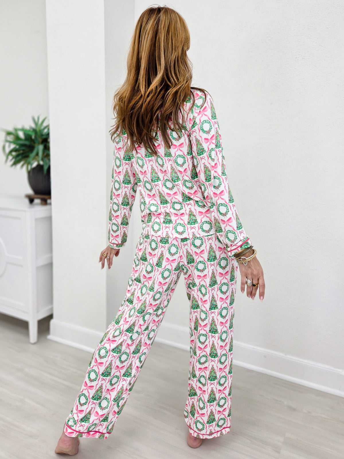 Pink Trees Pajama Set