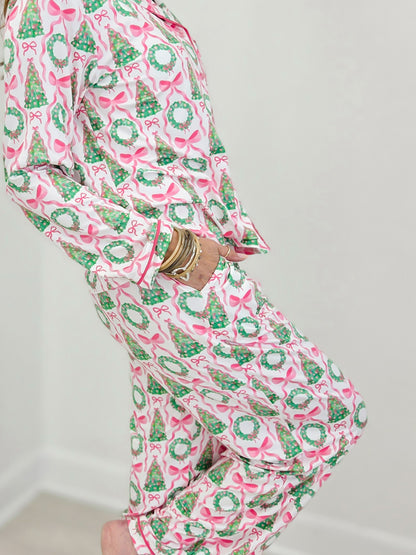 Pink Trees Pajama Set