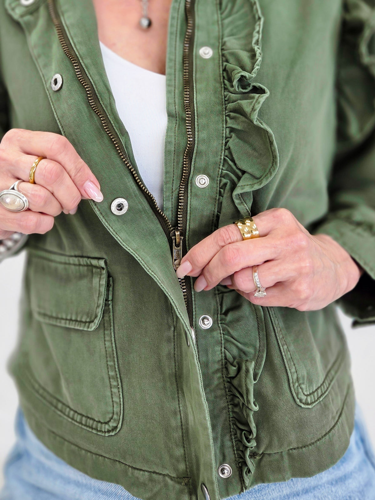 Ruffle Detail Jacket