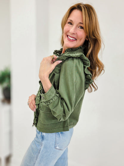 Ruffle Detail Jacket