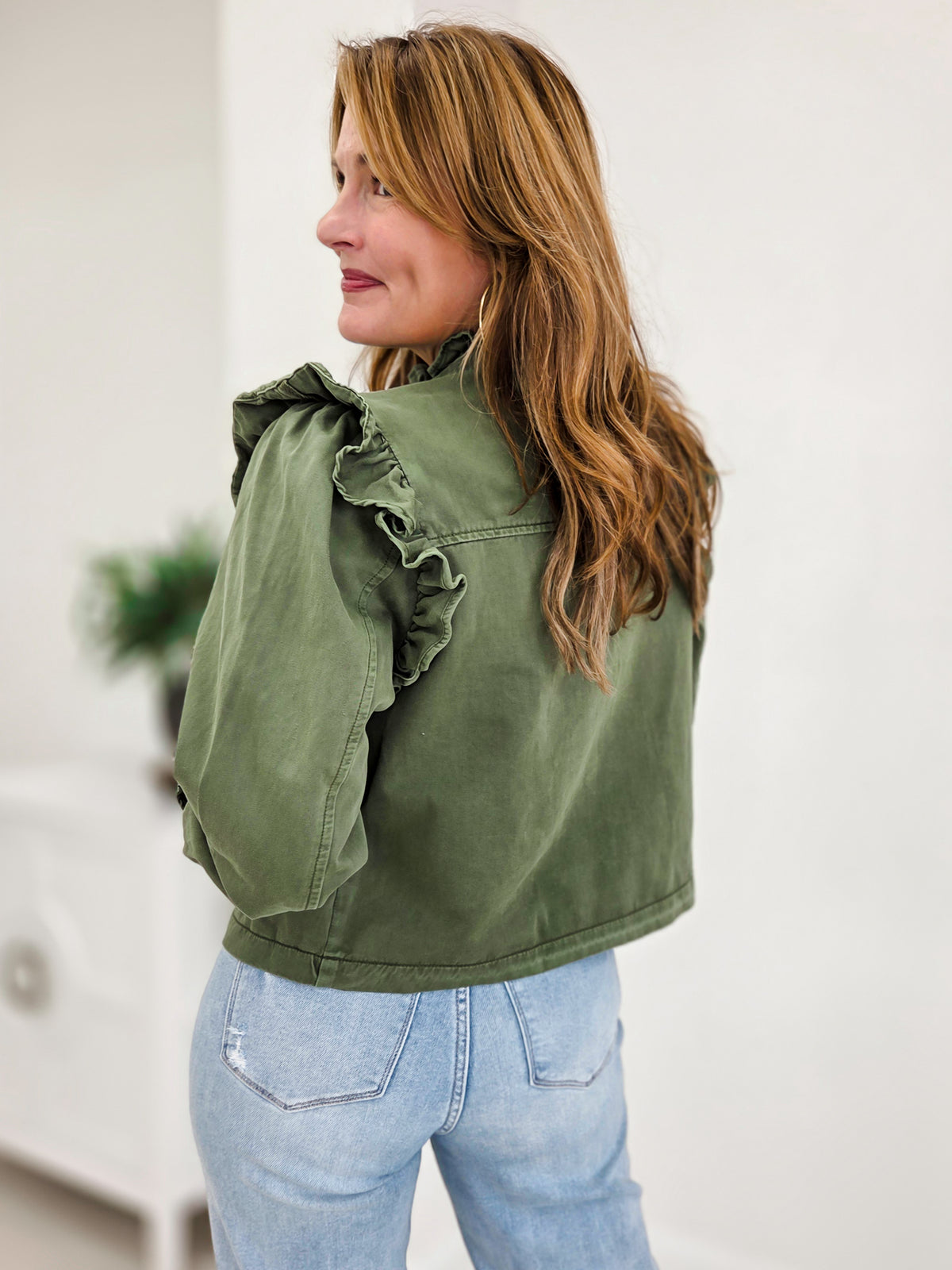 Ruffle Detail Jacket