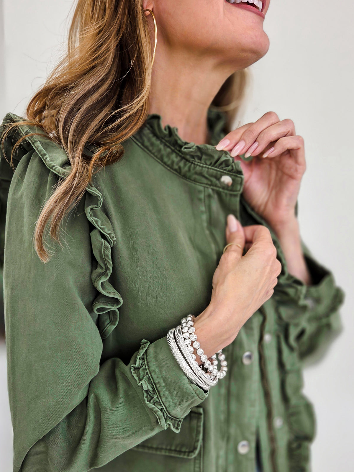 Ruffle Detail Jacket
