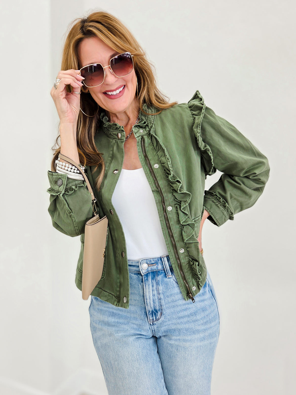 Ruffle Detail Jacket