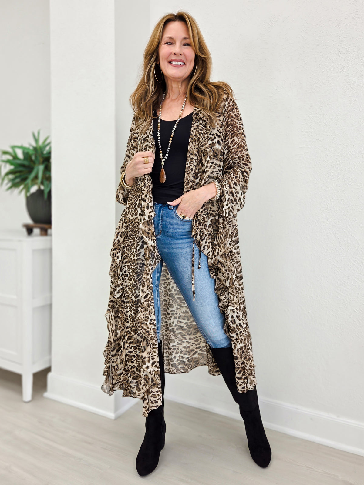Leopard Maxi Kimono