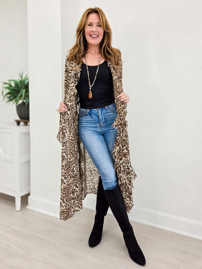 Leopard Maxi Kimono