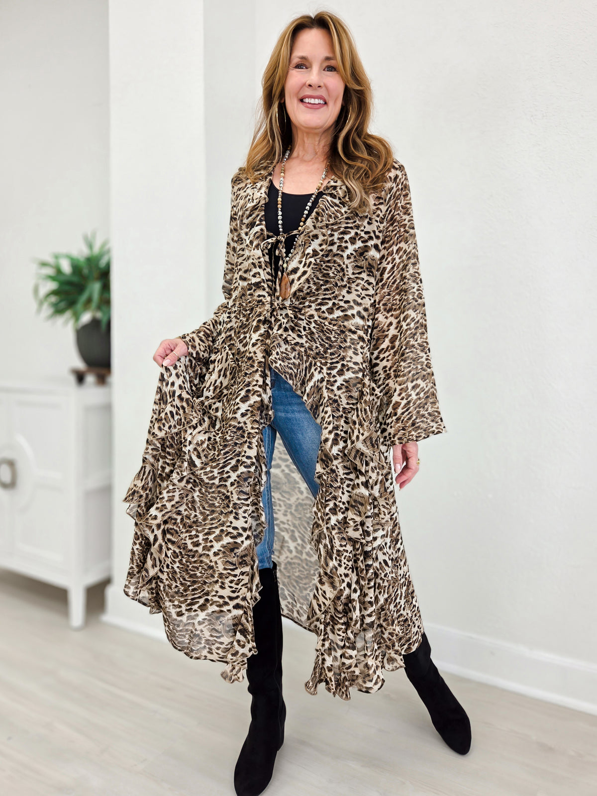 Leopard Maxi Kimono