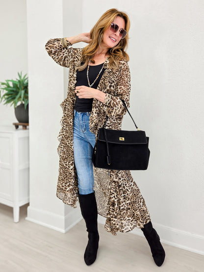 Leopard Maxi Kimono