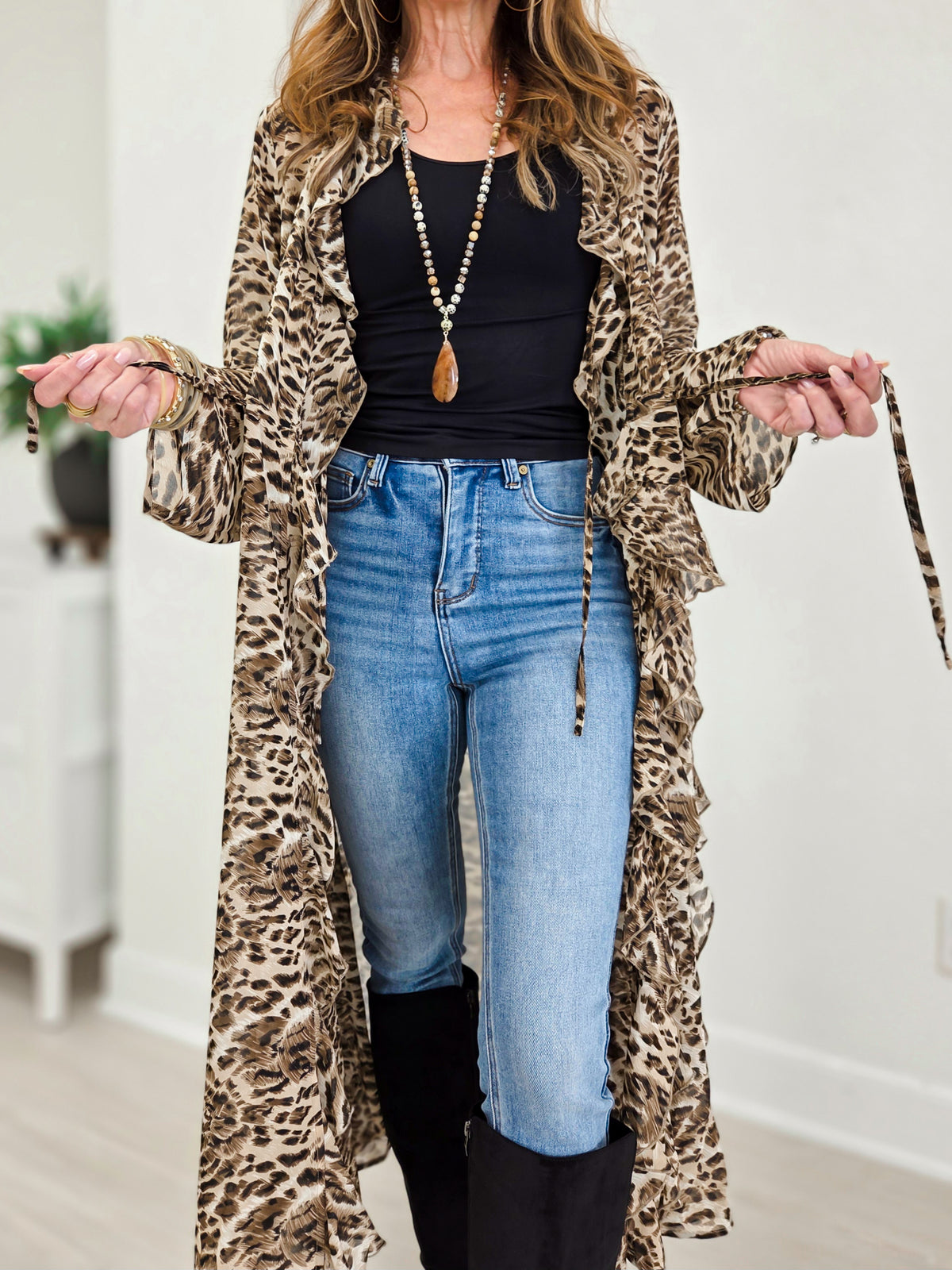 Leopard Maxi Kimono