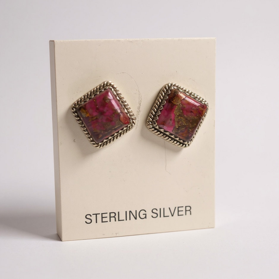 Sterling Silver Square Earrings