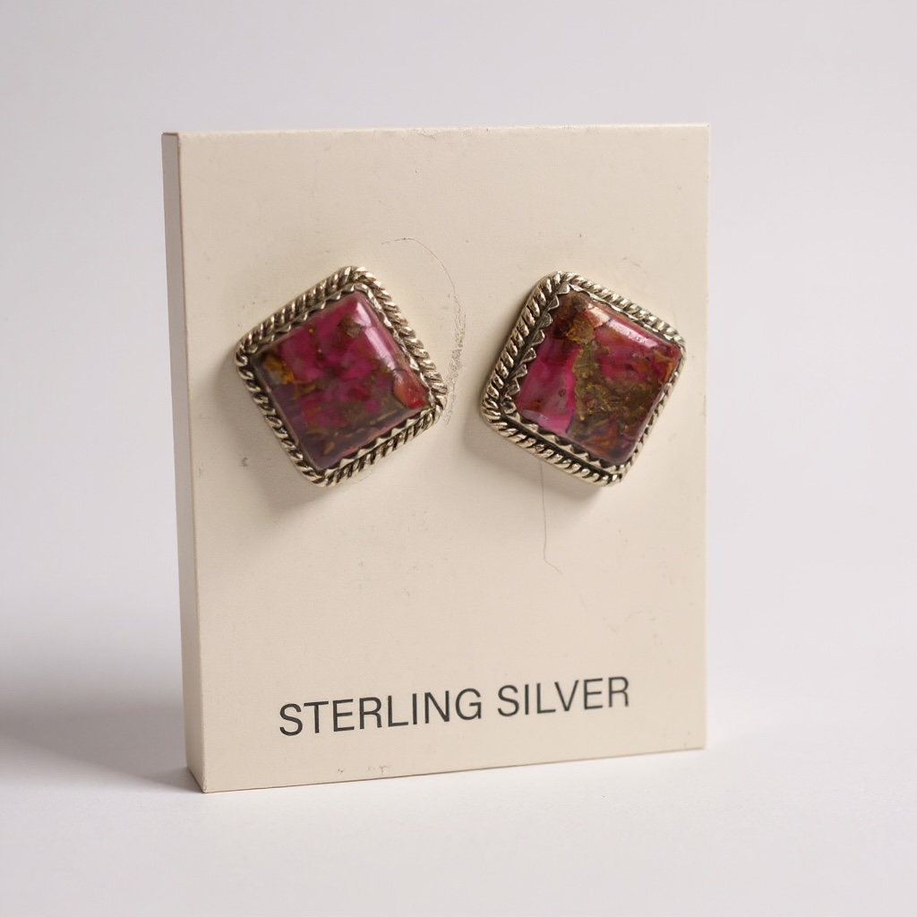 Sterling Silver Square Earrings